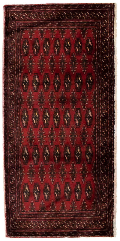 Turkaman Teppich 60x130cm - Orientteppich - rot