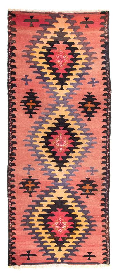 Kelim Teppich Old 150x405cm - hellrot