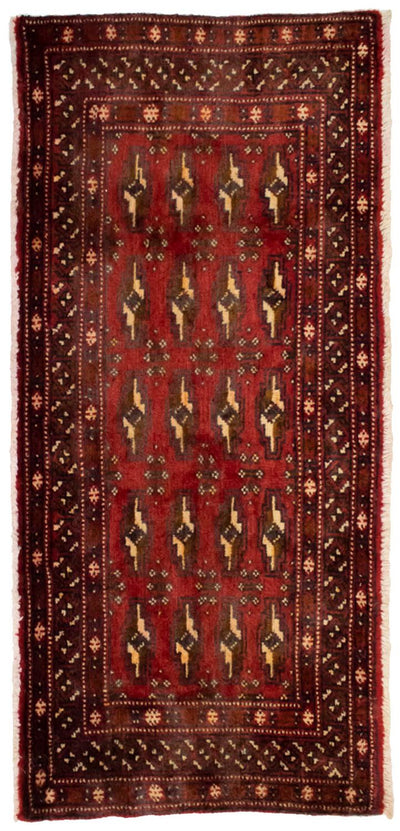 Turkaman Teppich 60x130cm - Orientteppich - rot