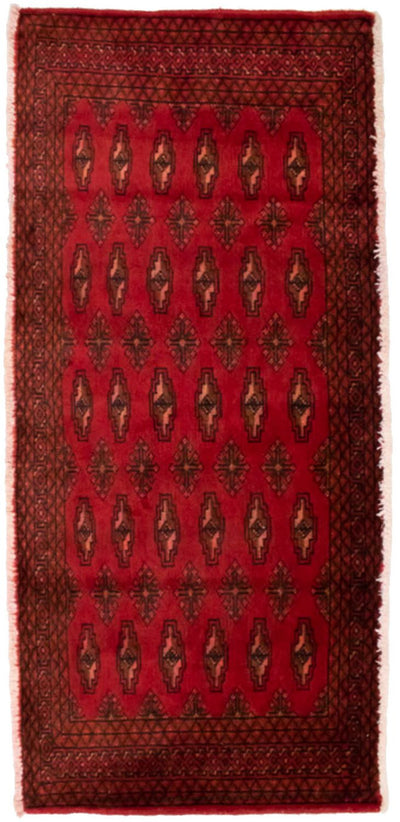 Turkaman Teppich 60x130cm - Orientteppich - rot