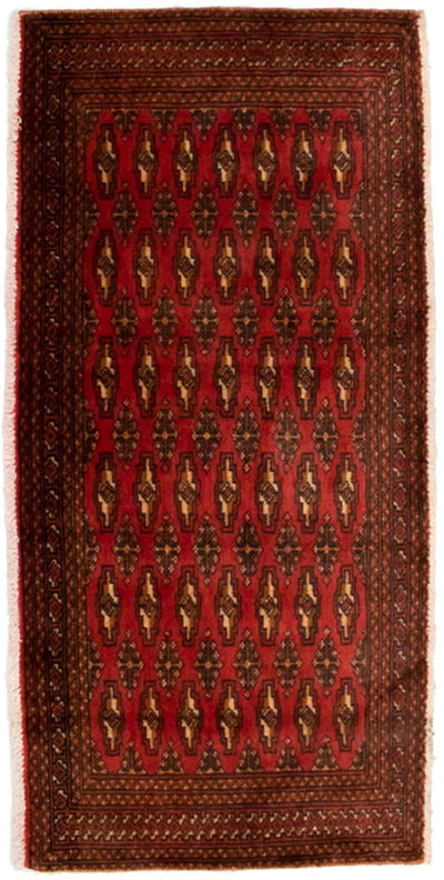 Turkaman Teppich 60x130cm - Orientteppich - rot