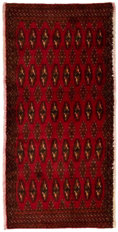 Turkaman Teppich 60x130cm - Orientteppich - rot