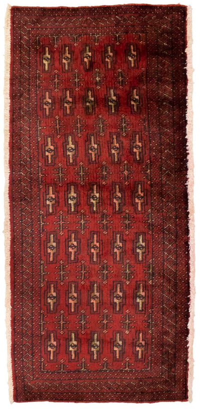 Turkaman Teppich 60x130cm - Orientteppich - rot