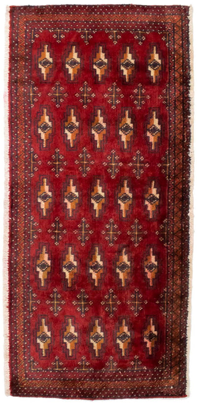 Turkaman Teppich 60x130cm - Orientteppich - rot