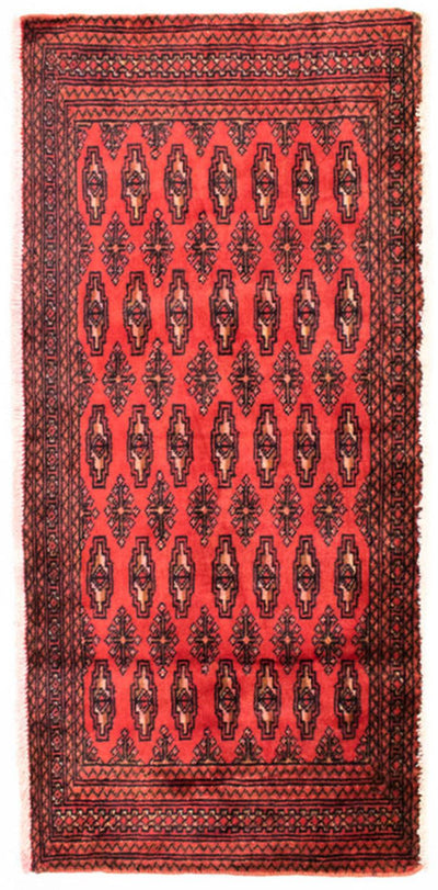 Turkaman Teppich 60x130cm - Orientteppich - rot