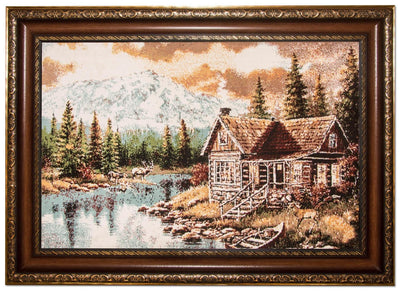 Bild-Teppich 61x85cm - Orientteppich - mehrfarbig
