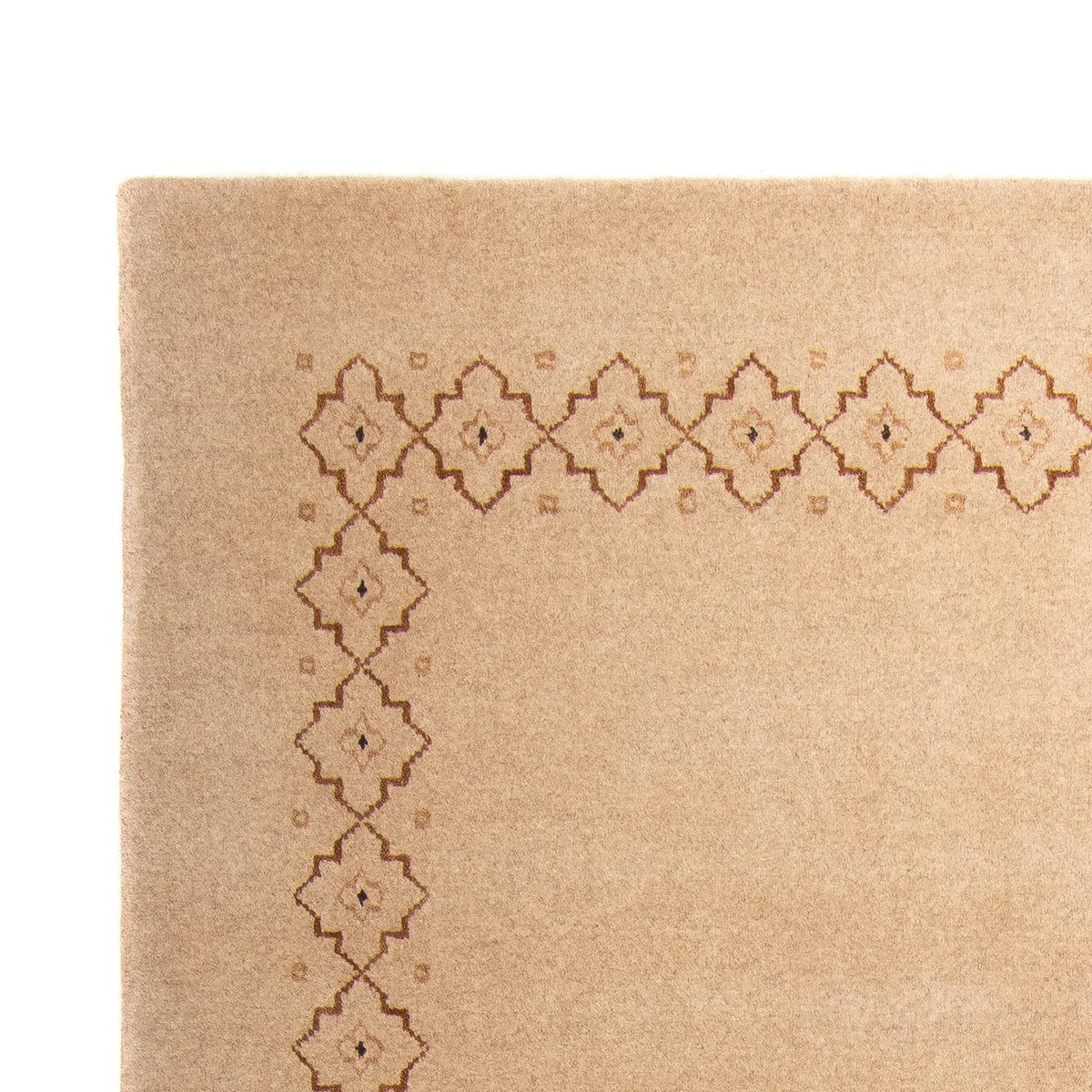 Loribaft Loom Teppich 170x242cm - Wollteppich - hellbraun