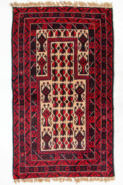 Belutsch Teppich 74x125cm - Orientteppich - rot