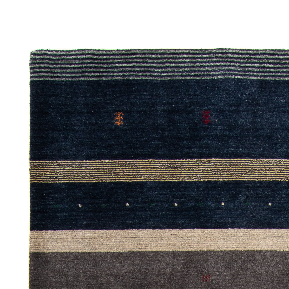 Loribaft Loom Teppich 172x240cm - Wollteppich - dunkelblau