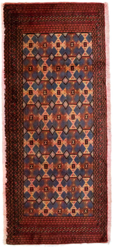 Turkaman Teppich 60x130cm - Orientteppich - rot