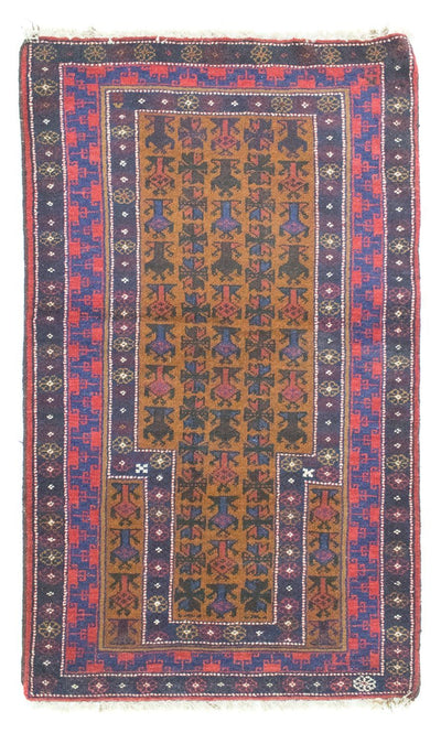 Belutsch Teppich 76x140cm - Orientteppich - blau