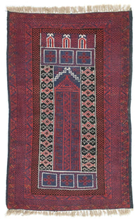 Belutsch Teppich 85x131cm - Orientteppich - rot – product image