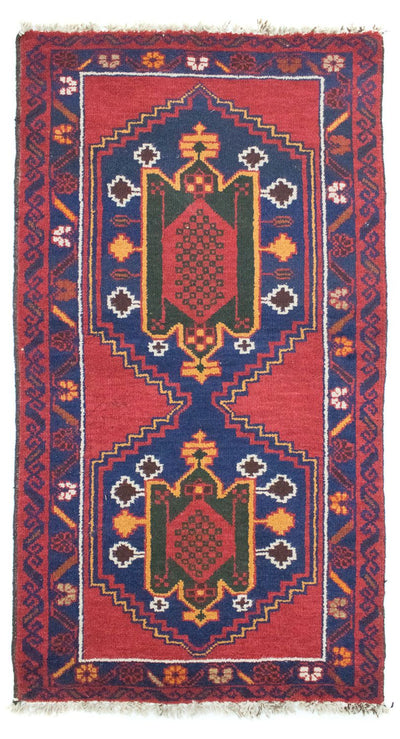 Belutsch Teppich 75x140cm - Orientteppich - rot