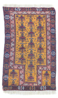 Belutsch Teppich 74x131cm - Orientteppich - gelb – product image