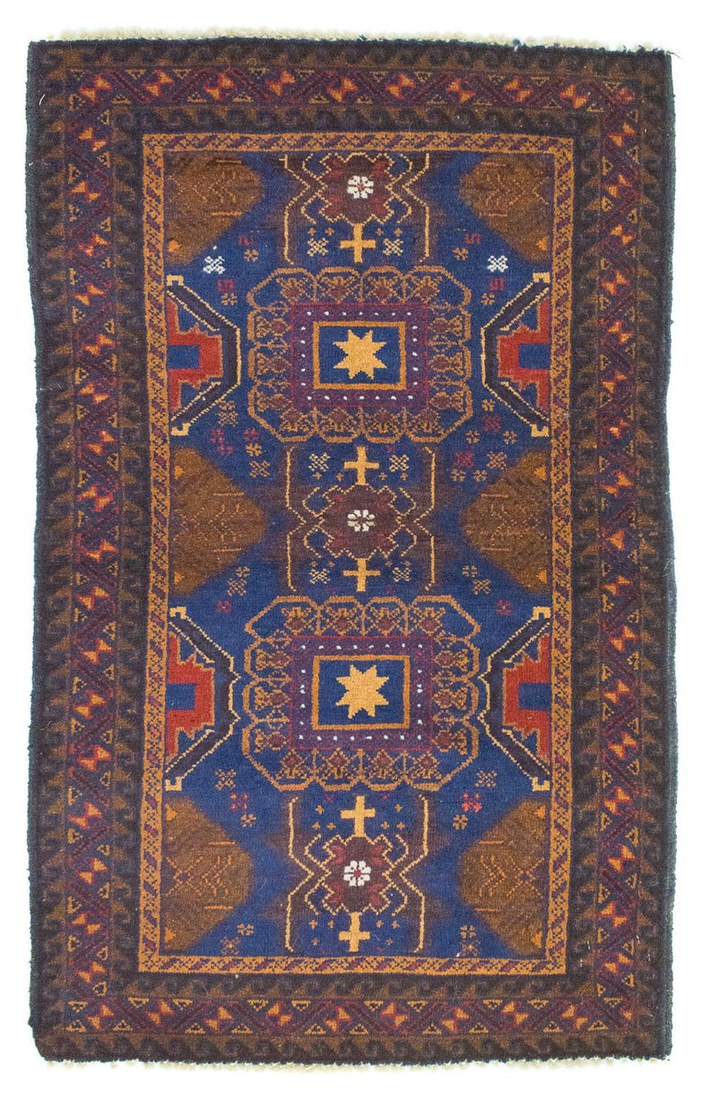 Belutsch Teppich 81x137cm - Orientteppich - blau