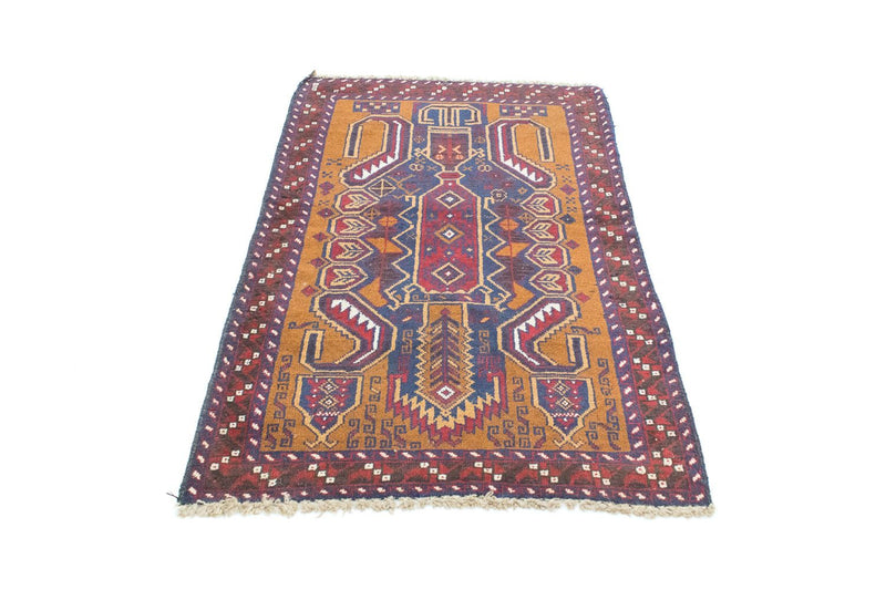 Belutsch Teppich 89x136cm - Orientteppich - blau