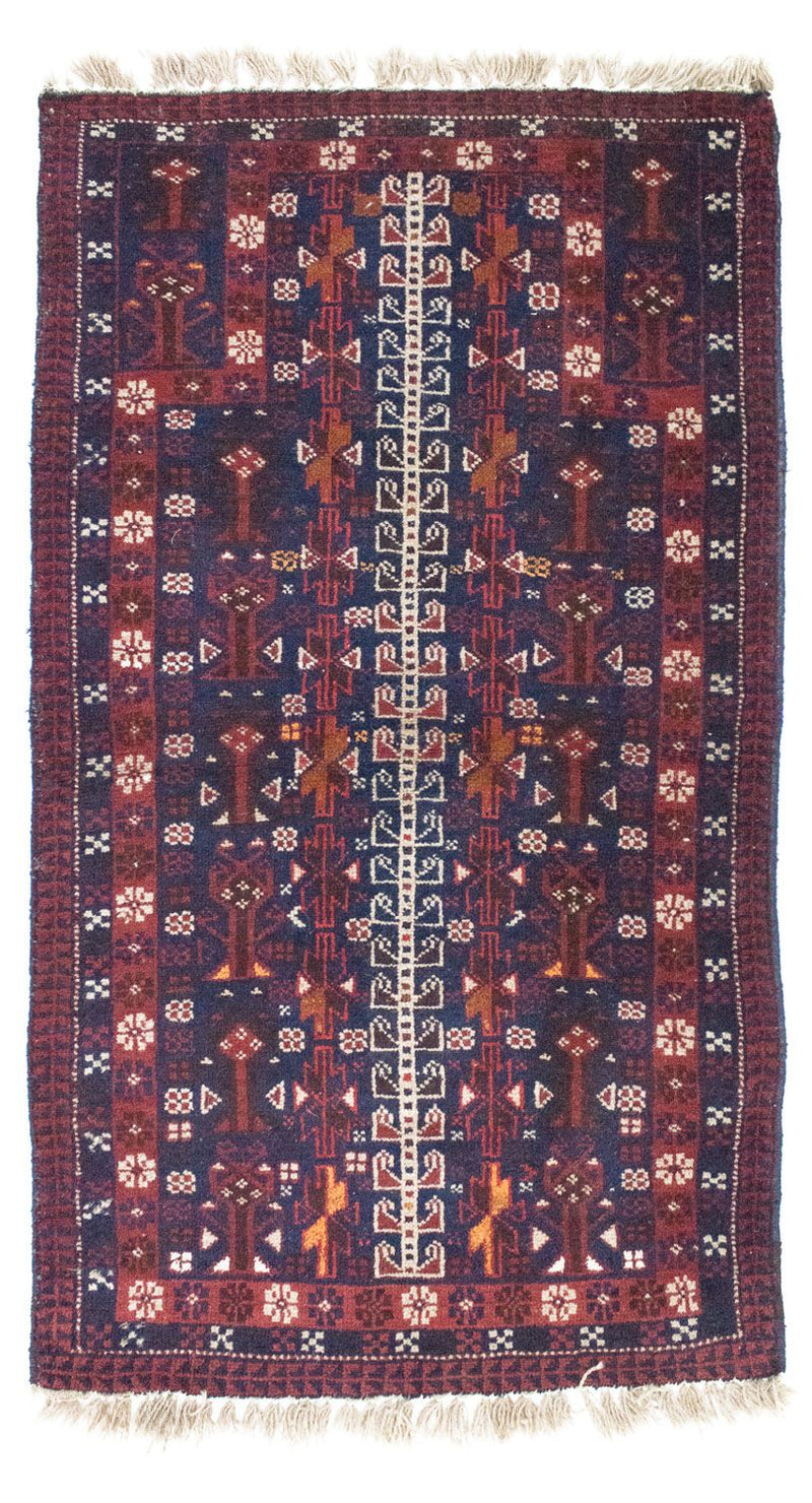Belutsch Teppich 87x140cm - Orientteppich - blau