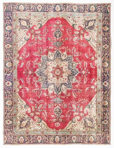 Täbriz Teppich 266x370cm - Perserteppich - rot