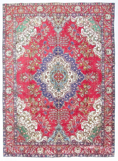 Täbriz Teppich 277x377cm - Perserteppich - rot