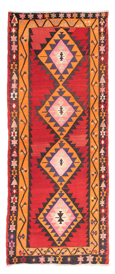 Kelim Teppich Old 150x390cm - rot