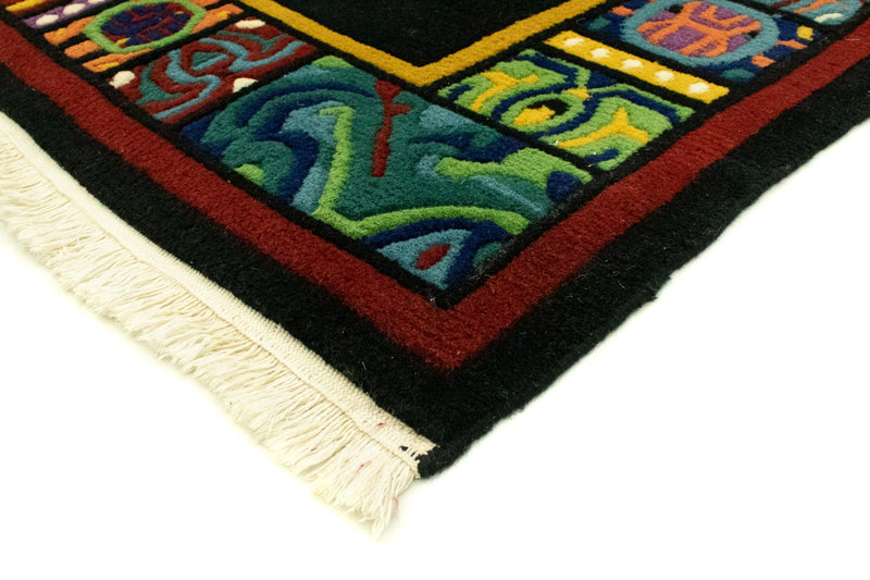 China Teppich 178x238cm - Orientteppich - schwarz