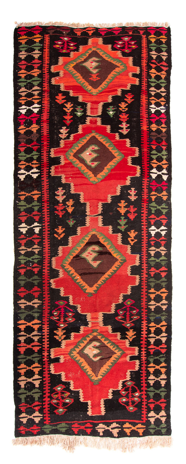 Kelim Teppich Old 137x330cm - mehrfarbig
