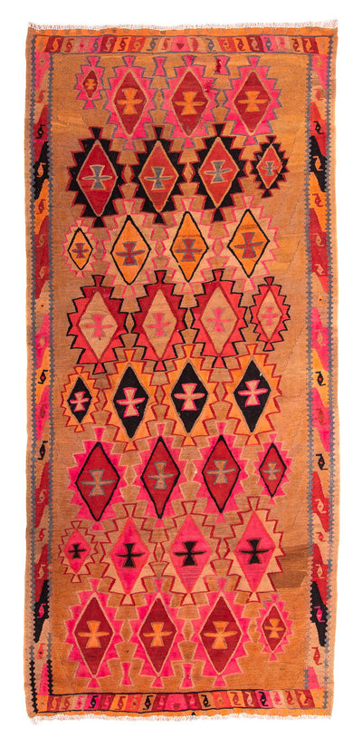Kelim Teppich Old 145x308cm - mehrfarbig