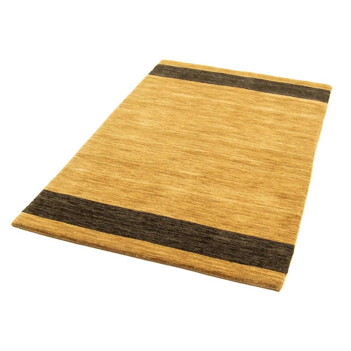 Gabbeh Teppich Softy 93x161cm - Wollteppich - dunkelbeige