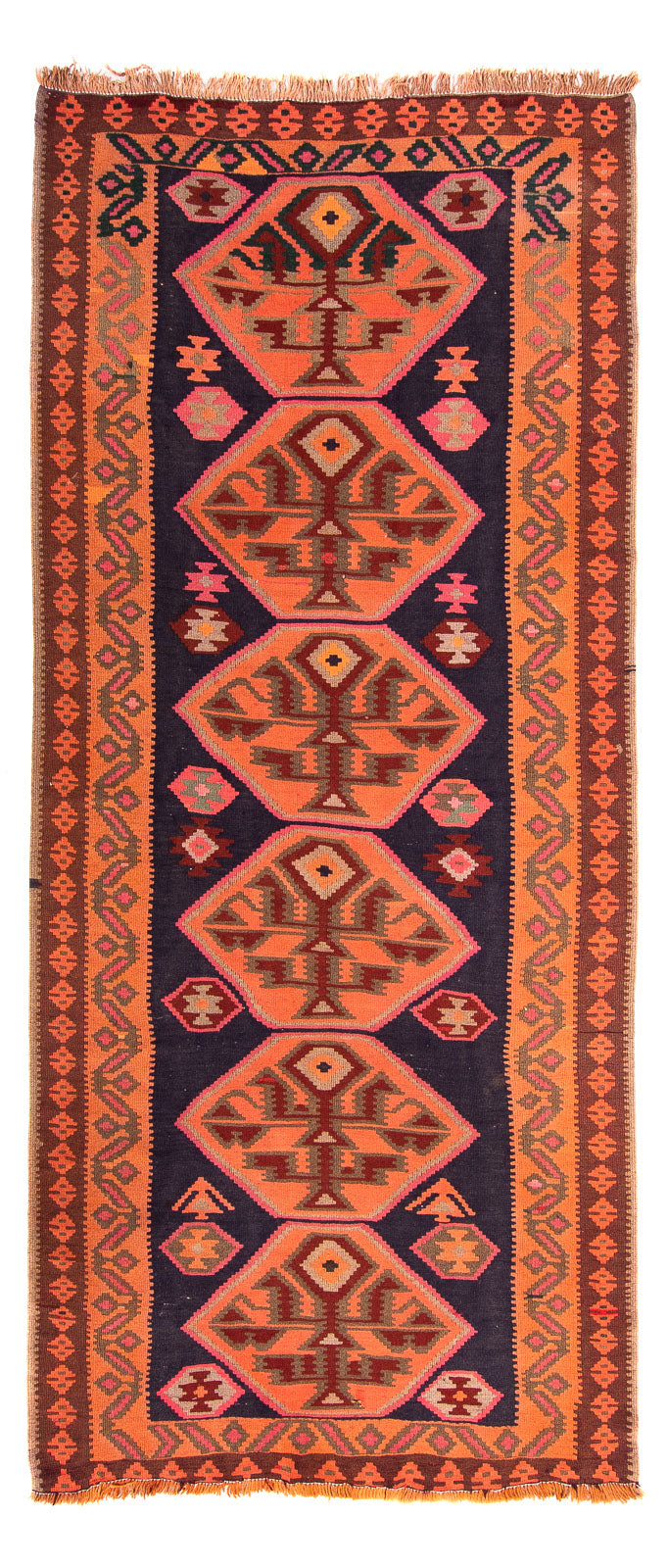 Kelim Teppich Old 145x320cm - mehrfarbig