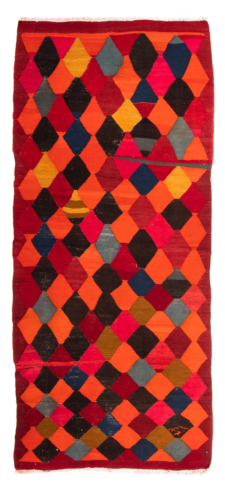 Kelim Teppich Old 145x320cm - mehrfarbig