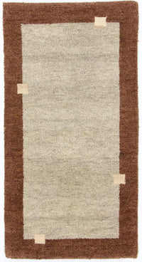 Gabbeh Teppich Indus 72x135cm - Wollteppich - beige – product image