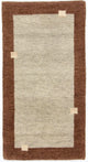 Gabbeh Teppich Indus 72x135cm - Wollteppich - beige