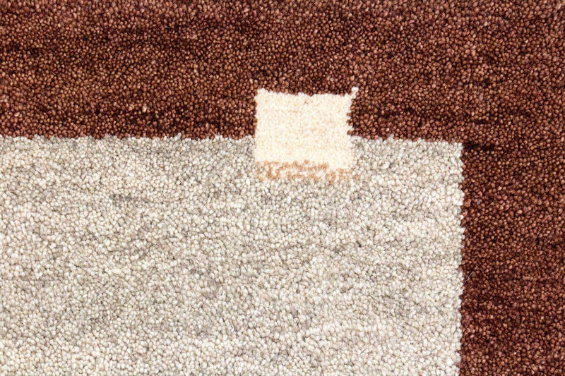 Gabbeh Teppich Indus 72x135cm - Wollteppich - beige