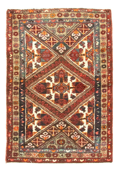 Hamadan Teppich 98x144cm - Perserteppich - rot