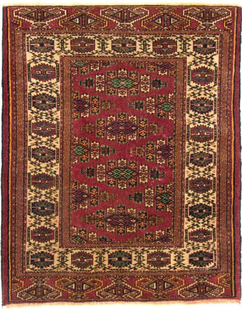 Buchara Teppich 94x106cm - Orientteppich - rot