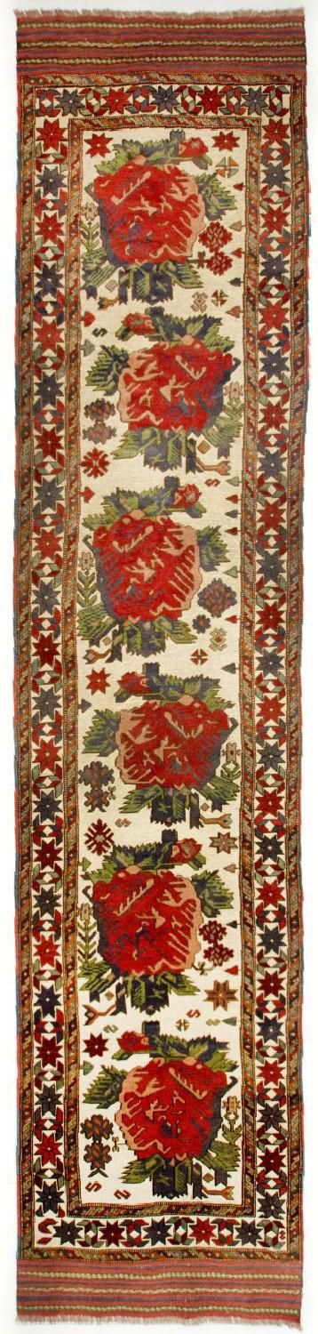 Kelim Afghan Teppich 82x370cm - beige