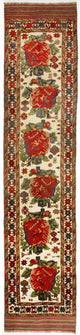 Kelim Afghan Teppich 82x370cm - beige