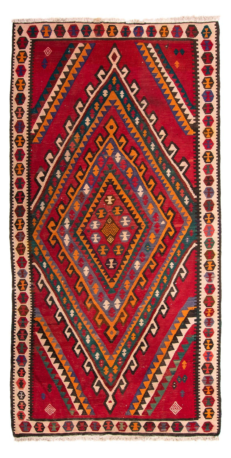 Kelim Teppich Old 167x323cm - mehrfarbig