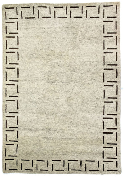 Nepal Teppich 124x183cm - Wollteppich - beige