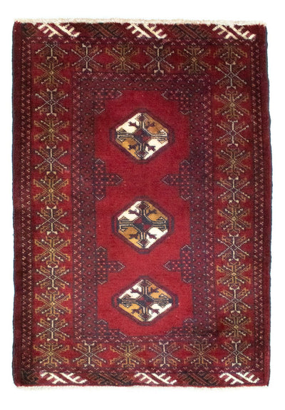 Turkaman Teppich 76x90cm - Orientteppich - rot