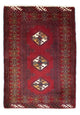 Turkaman Teppich 76x90cm - Orientteppich - rot