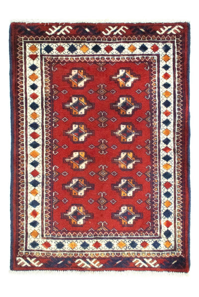 Turkaman Teppich 70x91cm - Orientteppich - rot