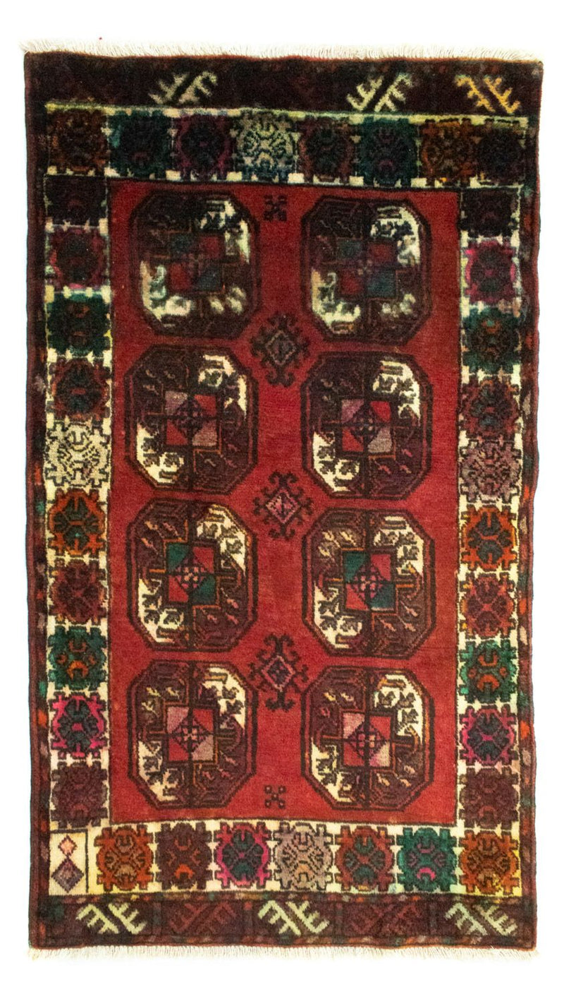 Turkaman Teppich 67x100cm - Orientteppich - rot
