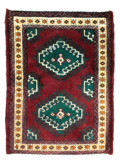 Turkaman Teppich 64x87cm - Orientteppich - rot