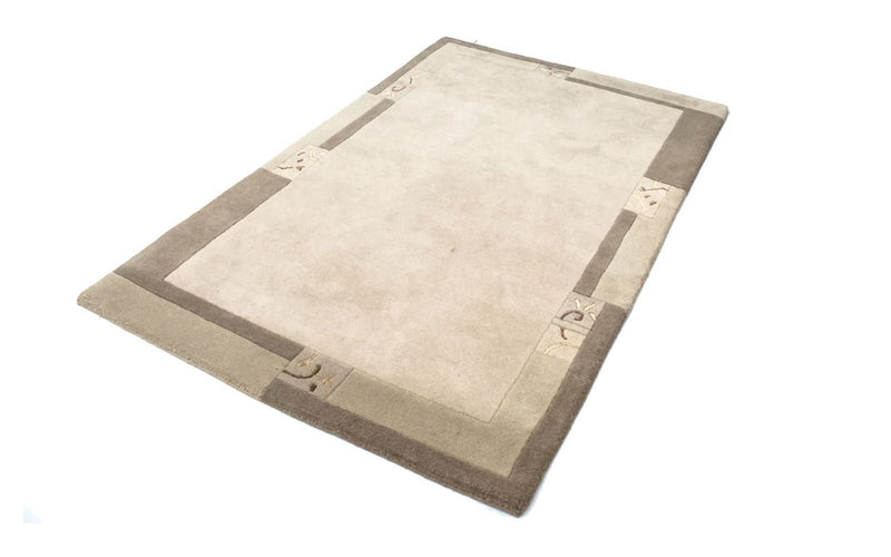Nepal Teppich 121x191cm - Wollteppich - beige