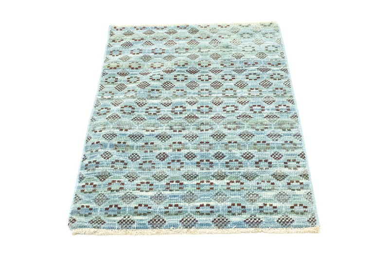 Wollteppich 63x92cm - hellblau
