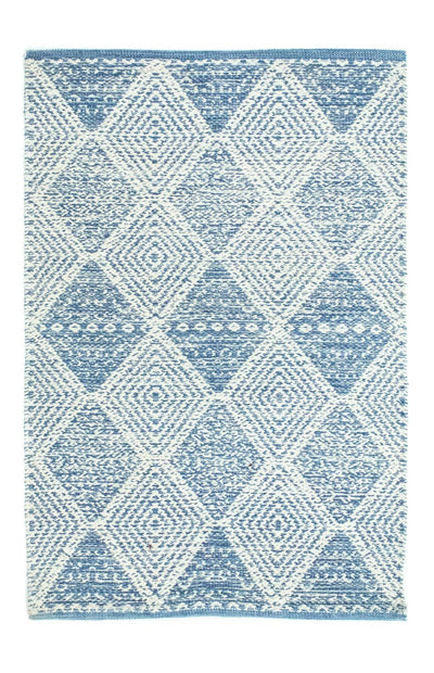 Kelim Modern Teppich 62x92cm - hellblau