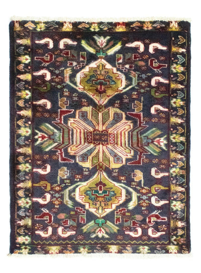 Turkaman Teppich 70x86cm - Orientteppich - dunkelblau