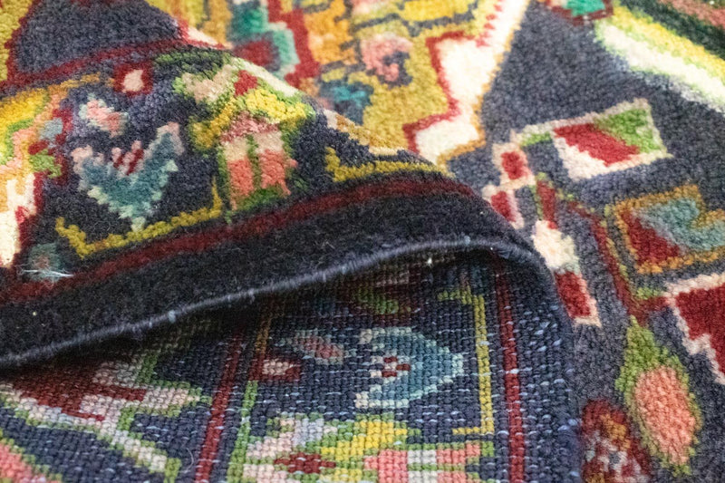 Turkaman Teppich 70x86cm - Orientteppich - dunkelblau
