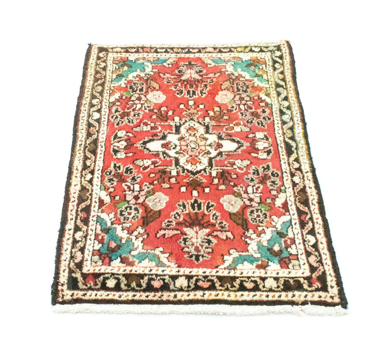Hamadan Teppich 64x97cm - Perserteppich - rot